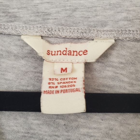 Sundance Vanessa Faux Wrap V-Neck Western Boho Ruched Rodeo Gray Pull-Over Top - Picture 4 of 8